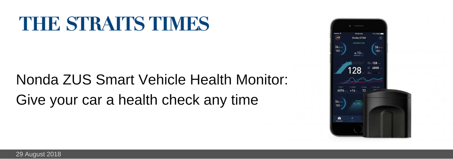 10 AUG 2018: Nonda ZUS Smart Vehicle Health Monitor: Give your car a health check any time