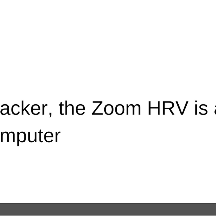 01 FEB 2017: Not just an activity tracker, the Zoom HRV is a full-fledged Body Computer
