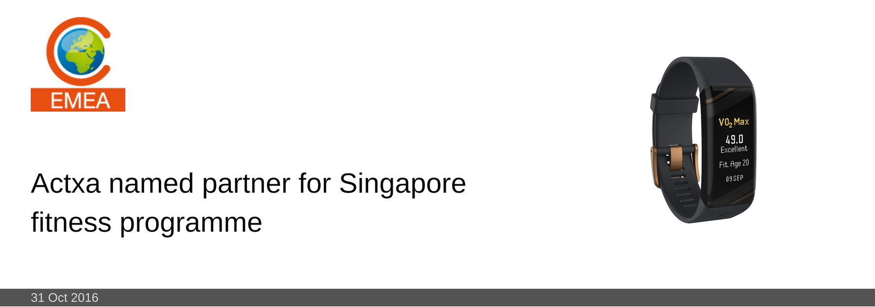31 OCT 2016: Actxa named partner for Singapore fitness programme