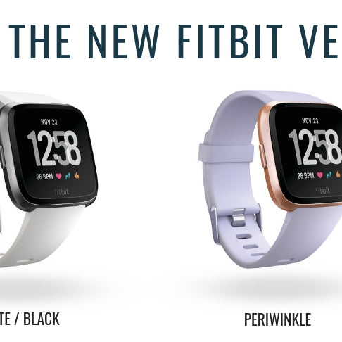 Introducing Fitbit Versa’s New Colours - White / Black and Periwinkle / Rose Gold
